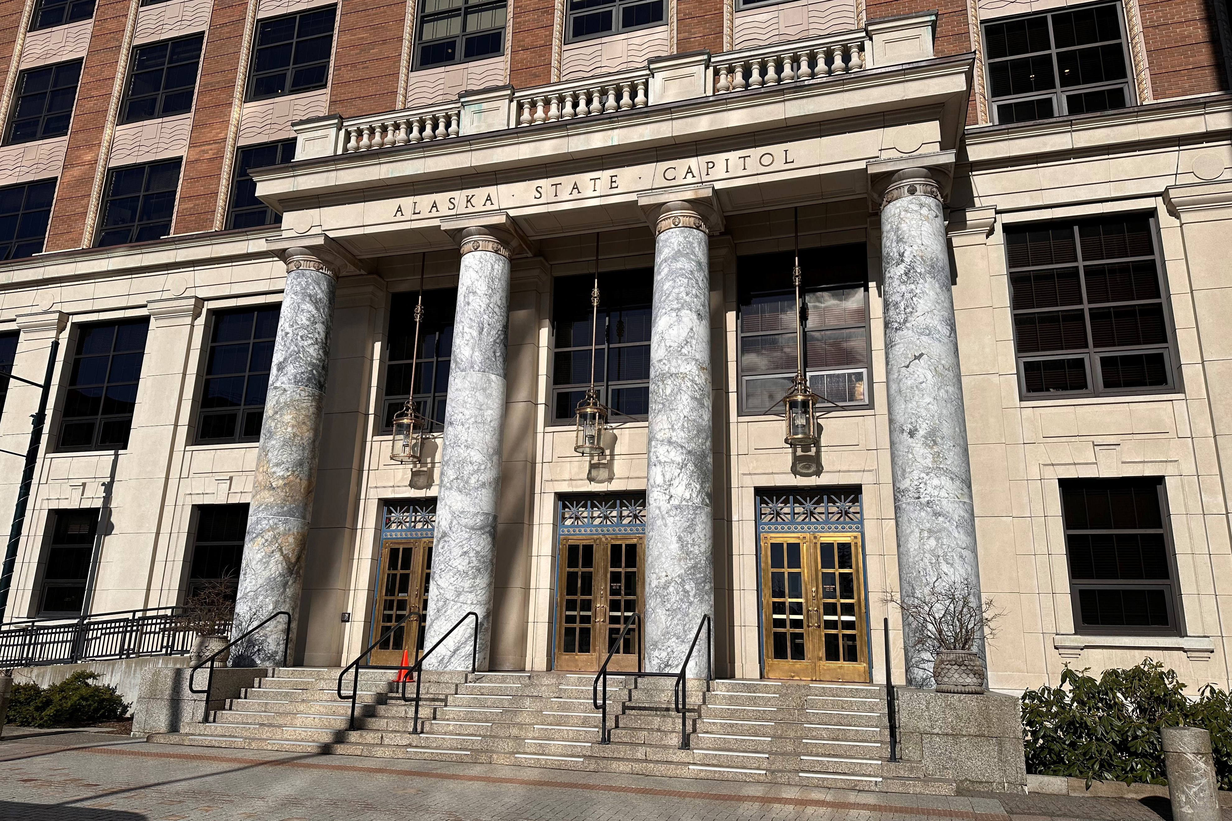 The sun shines in Alaska's State Capitol