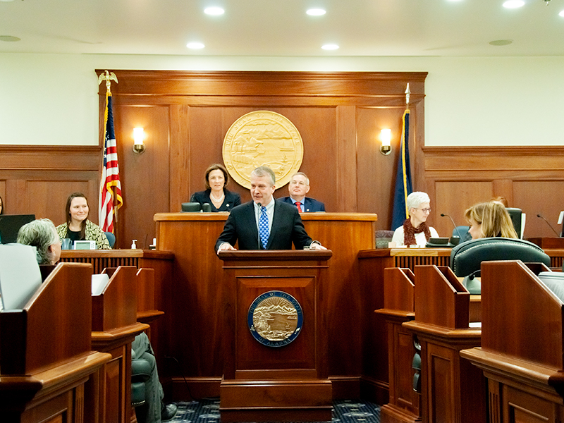 Senator Dan Sullivan visits Juneau and addresses a joint session of the Legislature