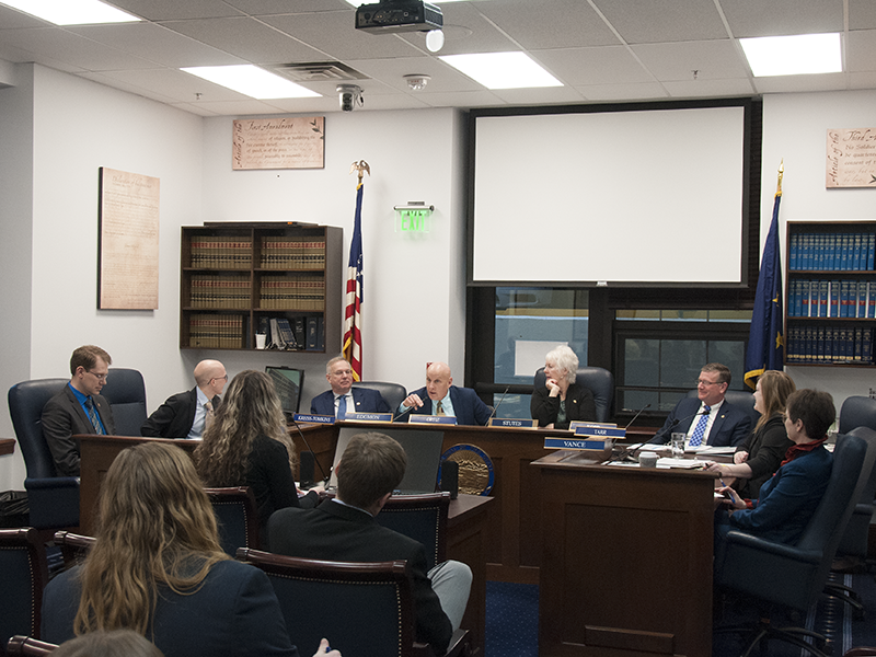 The Alaska Office of Management and Budget gives a presentation to the House Fish & Game Finance Subcommittee