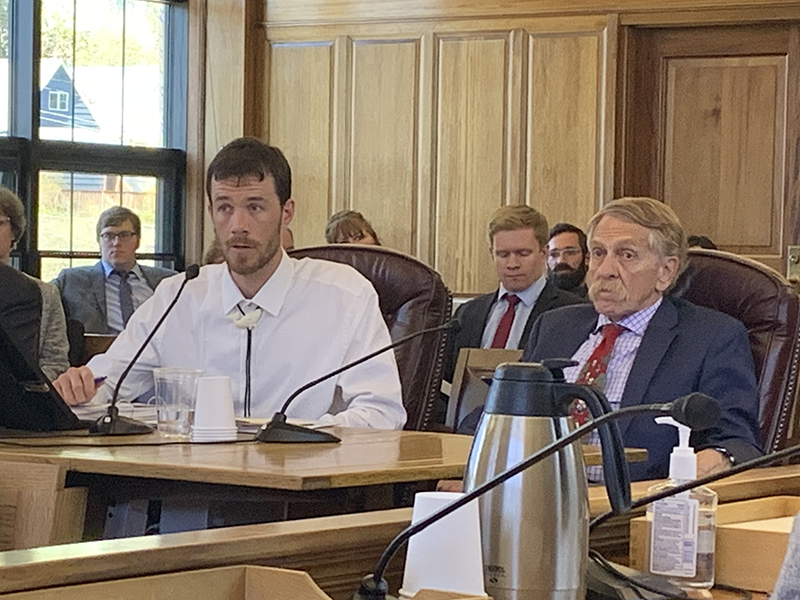 Representatives Fields and Shaw speak to the House Finance Committee on HB96